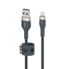 (CAA010bt1MBL) Belkin BOOST CHARGE™PRO Flex USB-A to Lightning Cable_Braided Silicone, 1M - Blue