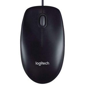 LOGITECH M90 USB Corded Mouse – Gray/Black