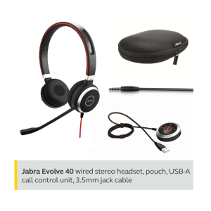 Jabra Evolve 40 UC Professional Stereo Wired Headset