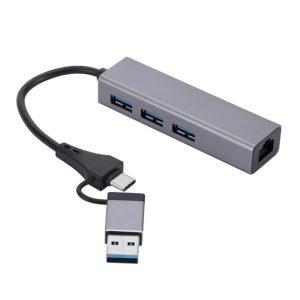 SL-006 USB3.0 Gigabit Network Type-C To Network Port USB X 3 HUB