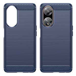 Carbon Fiber Texture Cover Oppo A98/A1/F23 5G – Blue
