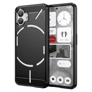 Carbon Fiber Texture Cover For Nothing Phone 2 – Black