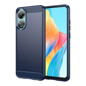 Carbon Fiber Texture Cover Oppo A78 4G – Blue