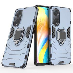 Ring Kickstand Rugged Protective Cover for Oppo A98 – Blue