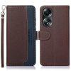 KHAZNEH Leather Cover with Wallet for Oppo A58 - Brown