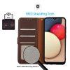 KHAZNEH Leather Cover with Wallet for Oppo A58 - Brown - Image 3