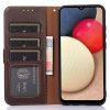 KHAZNEH Leather Cover with Wallet for Oppo A58 - Brown - Image 2