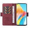 YIKATU Leather Flip Cover with Wallet Oppo A78 4G - Red (YK-005) - Image 2