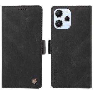 YIKATU Leather Flip Cover with Wallet Redmi 12 4G – Black (YK-005)