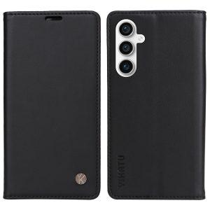 YIKATU Leather Flip Cover with Wallet Samsung Galaxy S23 FE – Black (YK-001)