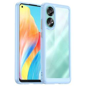 Hybrid TPU+Acrylic Transparent Cover Oppo A78 4G -Blue