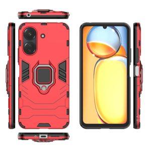 Ring Kickstand Rugged Protective Cover Xiaomi Redmi 13C / Poco C65 4G – Red