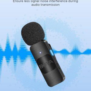 Boya BY-V2 Ultra Compact Wireless Microphone For iPhone – Black