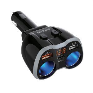 Green Lion Multi-Port Car Charger Adapter 120W – Black (GNMULTPCKTBK)