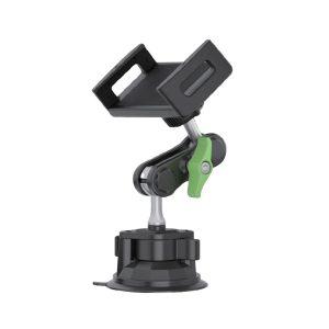 Green Lion Tablet Holder with Adhesive Suction Cup Mount 8-12″- Green/Black (GNULSCUTABHDBK)
