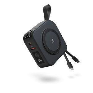 Porodo Magsafe 10000mAh Powerbank with Charging Cables UK & EU Plug – Black