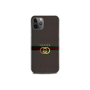 Q Series iP 11 Pro Leather Gucci Printed Cover – Gray