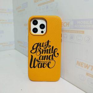 King Just Smile Leather Cover iPhone 13 Pro Max – Orange