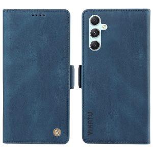 YIKATU Leather Flip Cover with Wallet Samsung Galaxy A34 5G – Blue (YK-005)