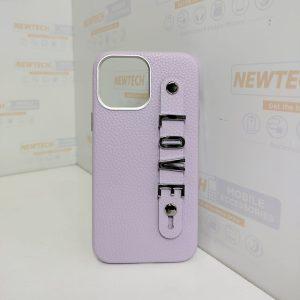 King Love Leather Cover iPhone 13 Pro Max – Purple