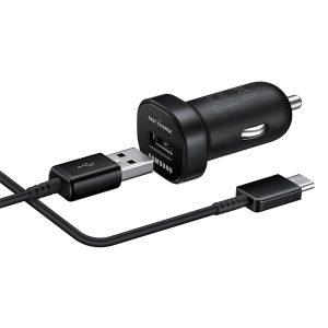 Samsung Fast Car Charger Mini 18W With Type-C Cable HC – Black