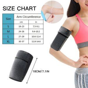 Armband Sleeve Phone Holder For Jogging/Walking – Grey/L