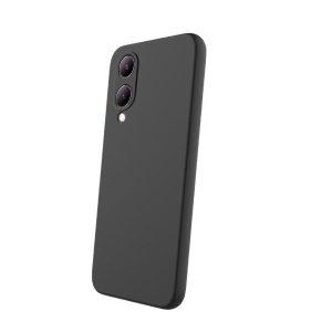 Liquid Silicone Cover For Vivo Y17s 4G With Strap – Black