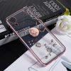 KADEM For Samsung Galaxy A03 Core Flower Pattern Cover With Ring Kickstand - Rose Gold - Image 2