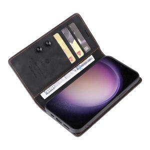 Leather Flip Cover Series 006 For Samsung Galaxy S24 5G – Black