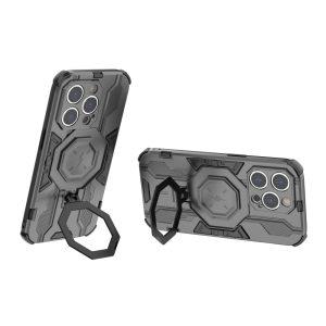 Ring Kickstand Armor PC TPU Cover for iPhone 15 Pro – Black