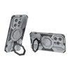 Ring Kickstand Armor PC TPU Cover for iPhone 15 Pro - Gray - Image 2
