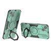 Ring Kickstand Armor PC TPU Cover for iPhone 14 Plus - Green - Image 2