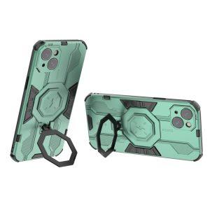 Ring Kickstand Armor PC TPU Cover for iPhone 14 Plus – Green