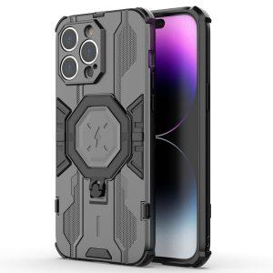 Ring Kickstand Armor PC TPU Cover for iPhone 14 Pro – Black
