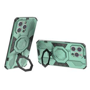 Ring Kickstand Armor PC TPU Cover for iPhone 14 Pro – Green