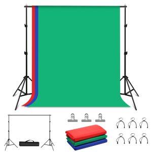 PULUZ PKT5204 2x2m Photo Studio Background Support Stand Backdrop Crossbar Bracket Kit