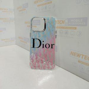 Kaze Paris Dior Pattern Glitter Cover for iPhone 13 Pro – Blue Pink