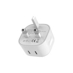 Blupebble 2-Port PD GaN Fast Charger 45W White BP-PD45GANUK-WH