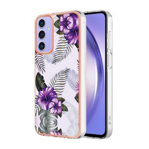 YB IMD Series-1 For Samsung Galaxy A05s 4G Purple Flower Pattern Cover