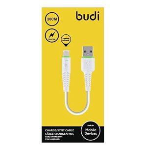 Budi USB to Lightning 20CM 2.4A Cable DC150L02W – White