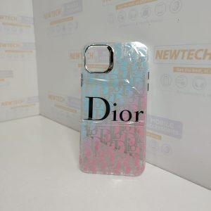 Kaze Paris Dior Pattern Glitter Cover for iPhone 12 – Blue Pink