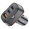 Budi 60W Dual USB-C & 18W USB QC3.0 Car Charger CC616RB - Black