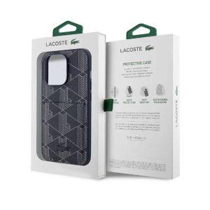 Lacoste iPhone 15 Pro HC PU with Card Slot The Blend Monogram Cover – Navy (LCHCP15LPTBV)