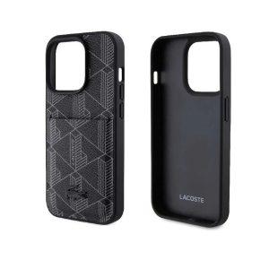 Lacoste iPhone 15 Pro HC PU with Card Slot The Blend Monogram Cover – Navy (LCHCP15LPTBV)