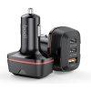 Budi 60W Dual USB-C & 18W USB QC3.0 Car Charger CC616RB - Black - Image 2
