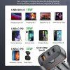 Budi 60W Dual USB-C & 18W USB QC3.0 Car Charger CC616RB - Black - Image 3
