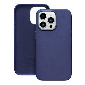 iPhone 15 Pro Magsafe Puloka Leather Texture Protective Cover – Blue