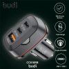 Budi 60W Dual USB-C & 18W USB QC3.0 Car Charger CC616RB - Black - Image 5