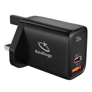 Goaltage Dual Port Wall Charger 33W PD – Black CH01-33WUK