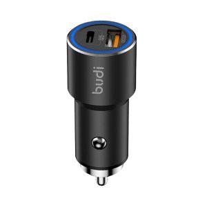 Budi 20W PD & 18W QC3.0 Car Charger CC628TQB – Black